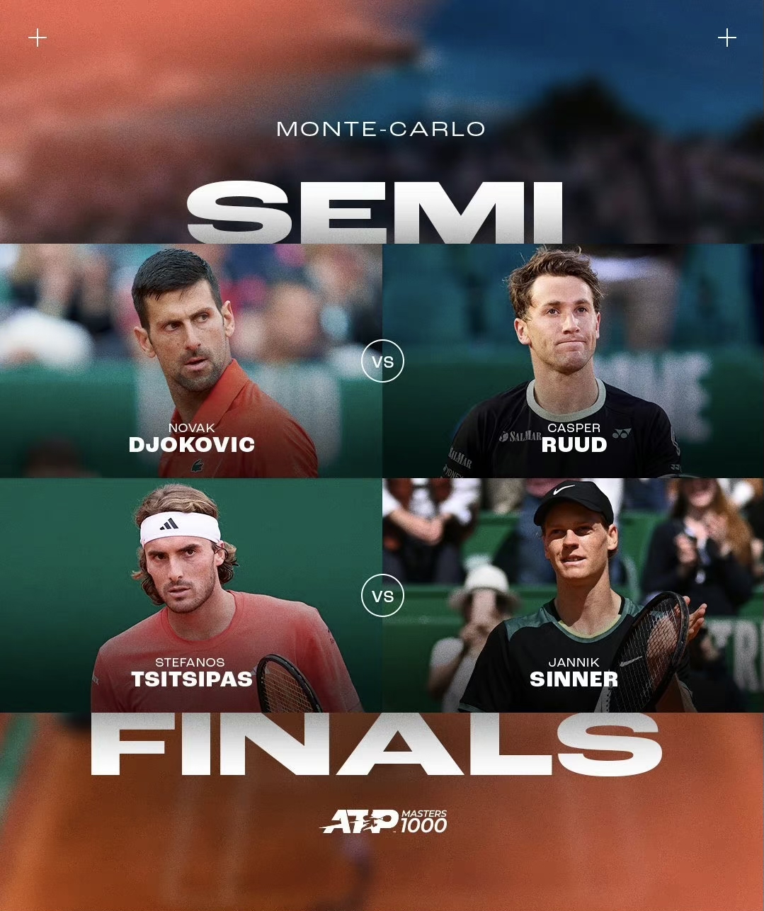 蒙特卡洛大师赛横扫法网，鲁德带队取胜